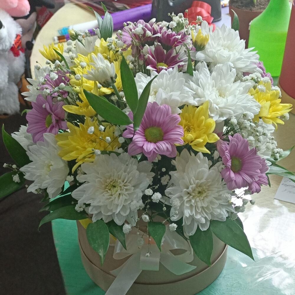 Цветы в коробке